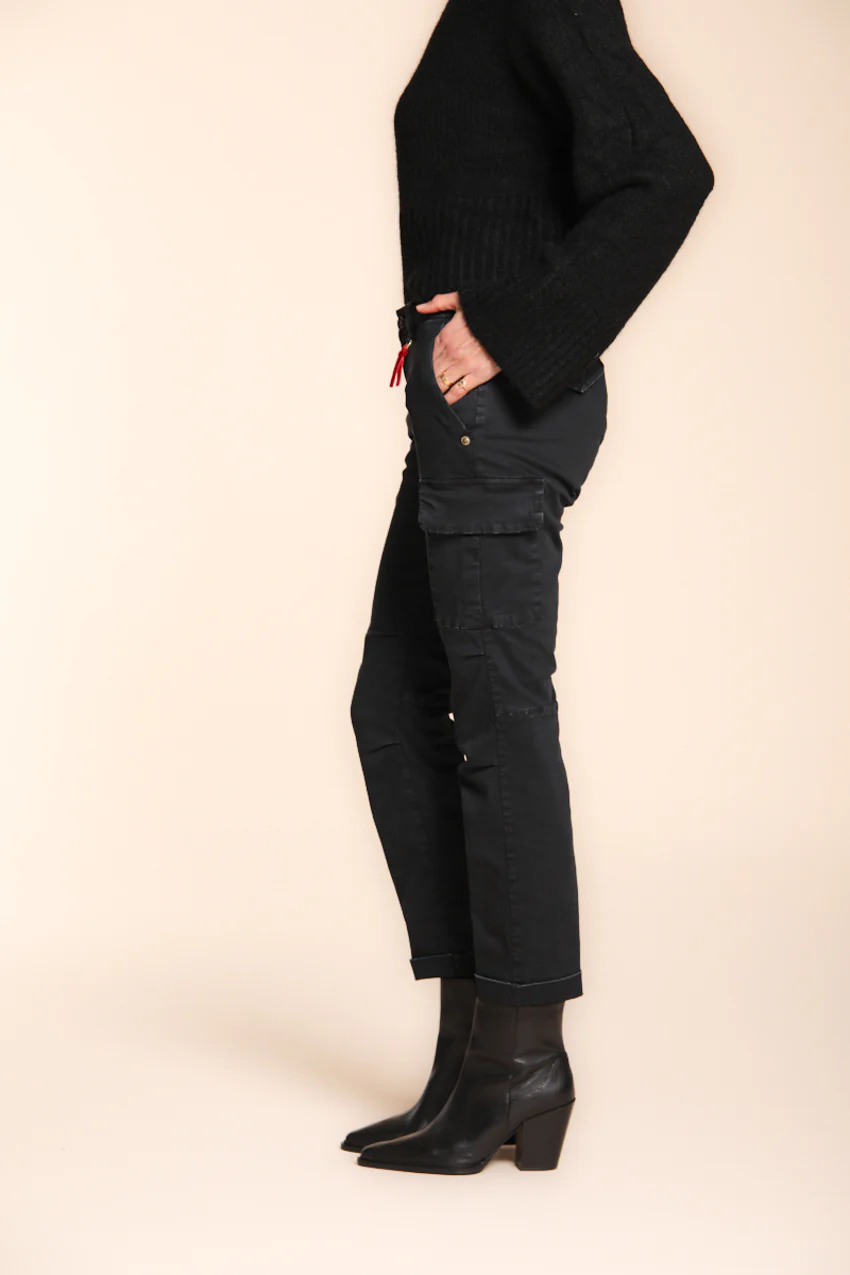 Chile City pantalone cargo donna in raso slim fit - Image 3