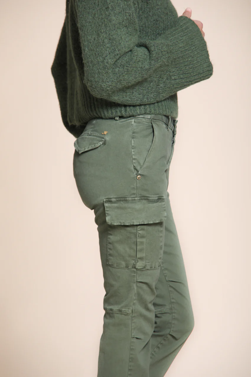 Chile City pantalone cargo donna in raso slim fit - Image 2