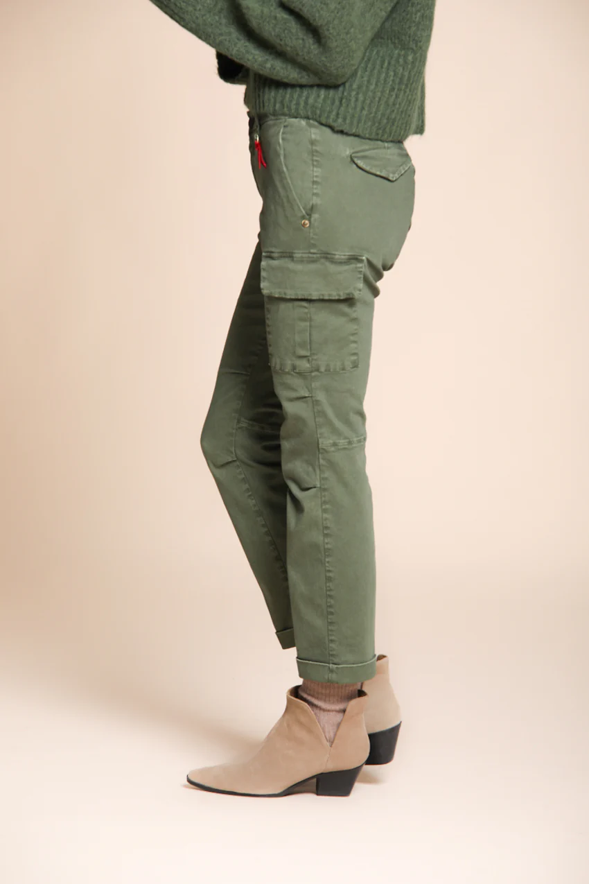 Chile City pantalone cargo donna in raso slim fit - Image 3
