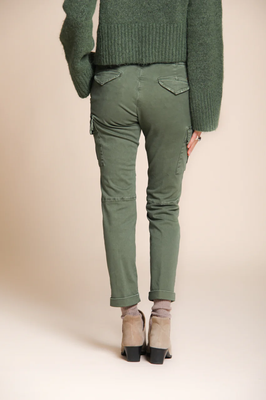 Chile City pantalone cargo donna in raso slim fit - Image 4