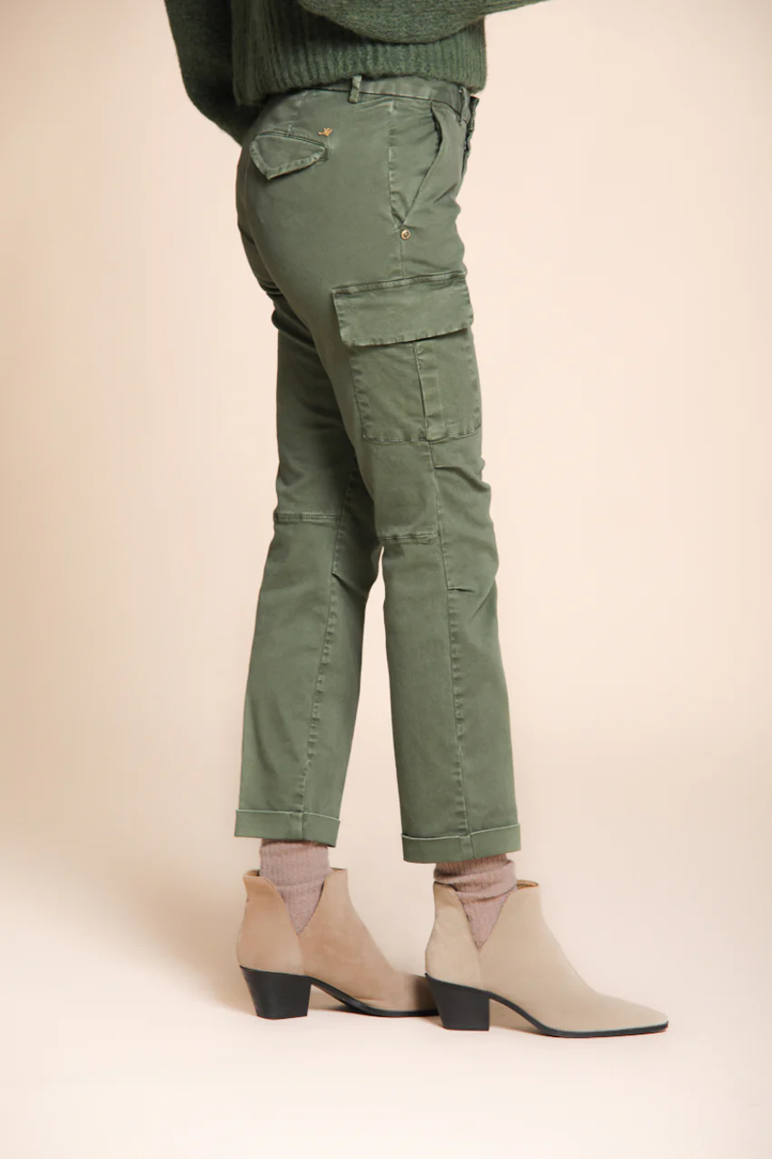 Chile City pantalone cargo donna in raso slim fit - Image 5
