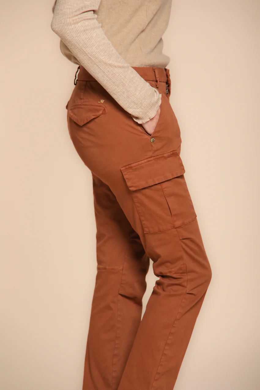 Chile City pantalone cargo donna in raso slim fit - Image 3