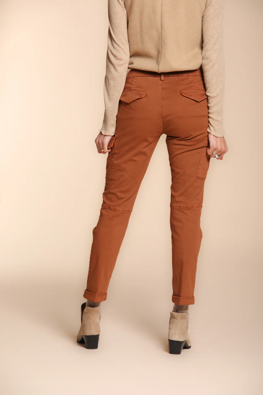 Chile City pantalone cargo donna in raso slim fit - Image 5