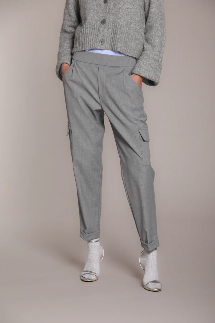 Chile Jogger pantalone cargo donna in lana relaxed fit
