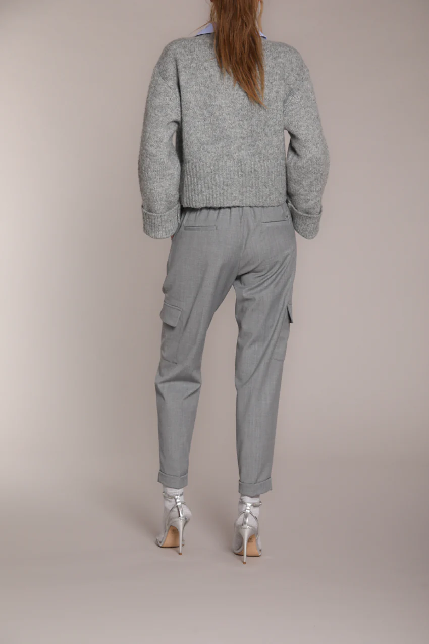 Chile Jogger pantalone cargo donna in lana relaxed fit - Image 6