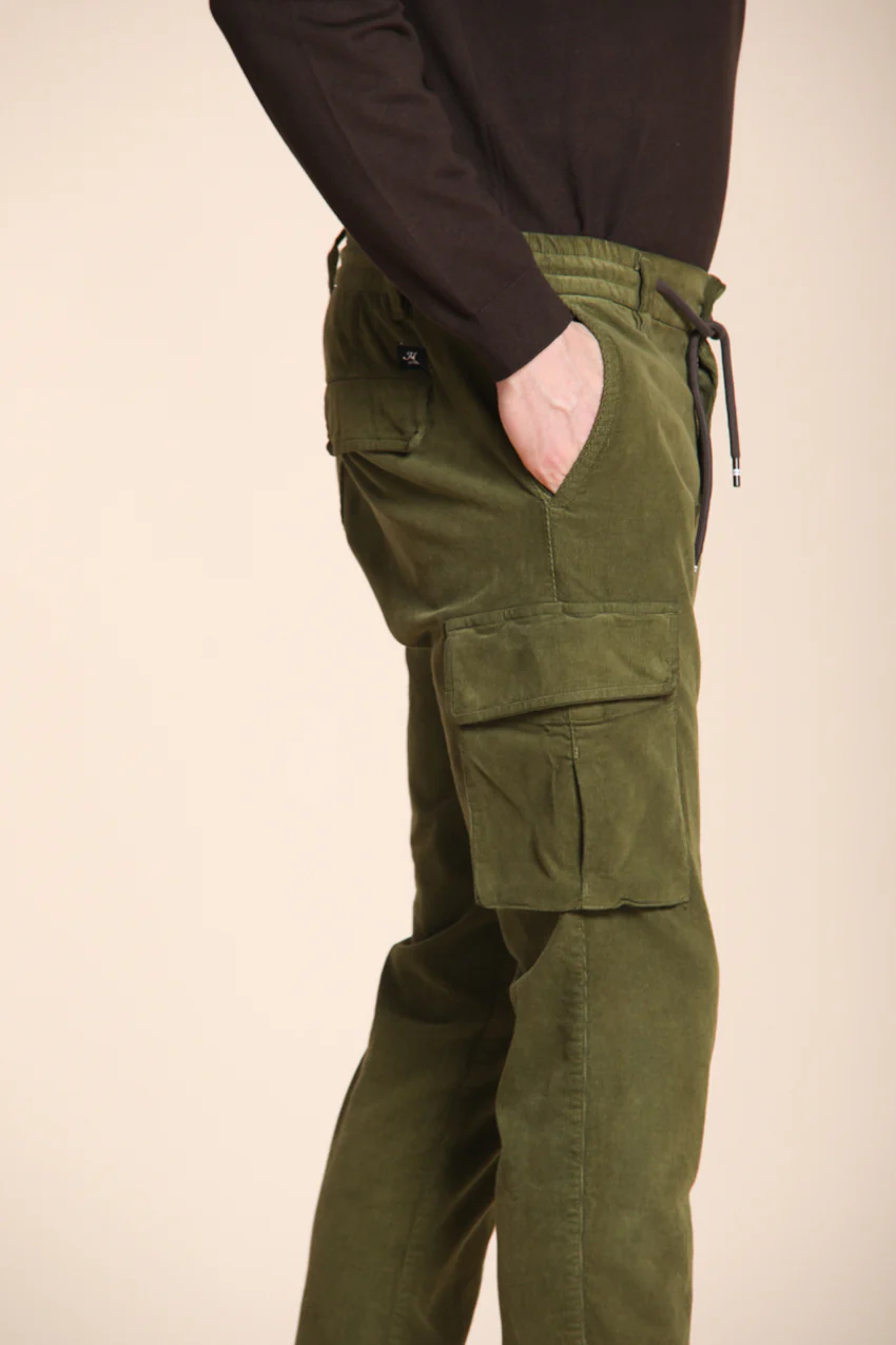 Chile Jogger pantalone cargo uomo in velluto 1500 righe extra slim fit - Image 2