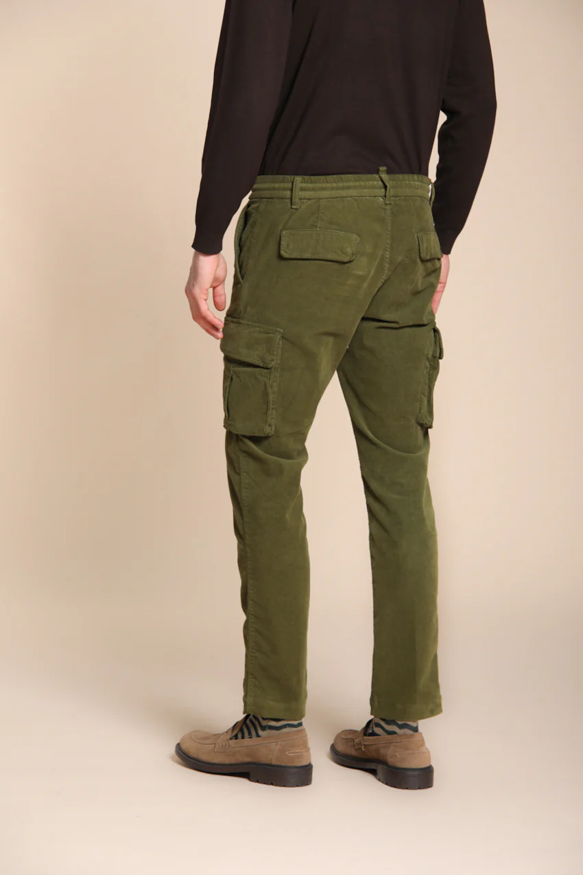 Chile Jogger pantalone cargo uomo in velluto 1500 righe extra slim fit - Image 4