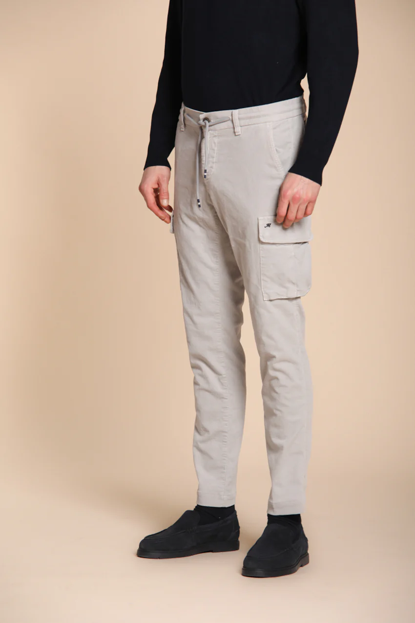 Chile Jogger pantalone cargo uomo in velluto 1500 righe extra slim fit
