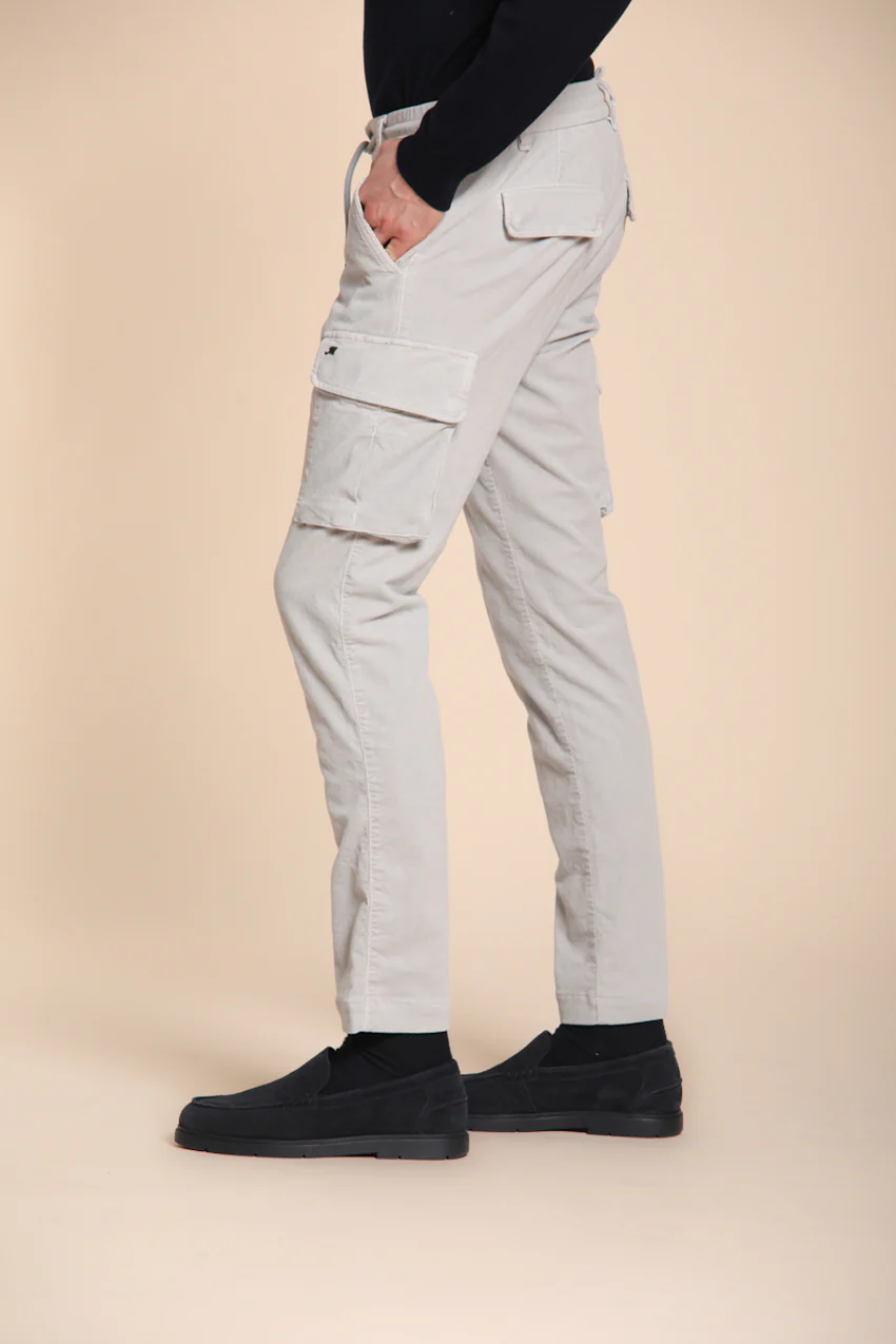 Chile Jogger pantalone cargo uomo in velluto 1500 righe extra slim fit - Image 6
