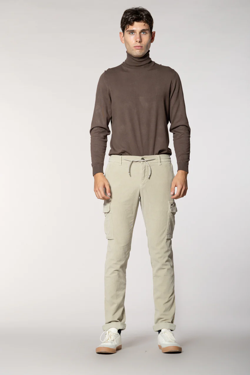 Chile Jogger pantalone cargo uomo in velluto 1500 righe extra slim fit - Image 6
