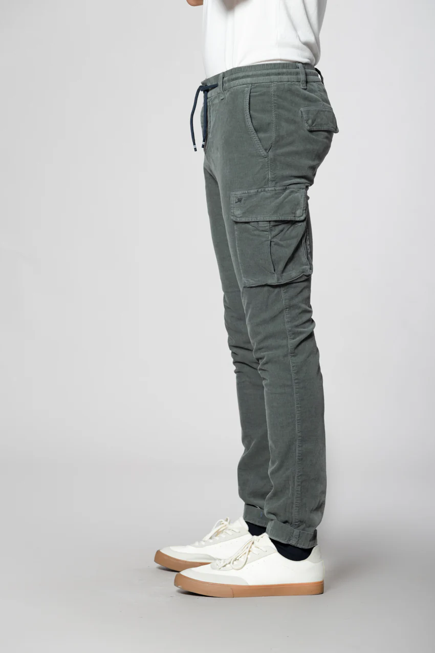 Chile Jogger pantalone cargo uomo in velluto 1500 righe extra slim fit - Image 4
