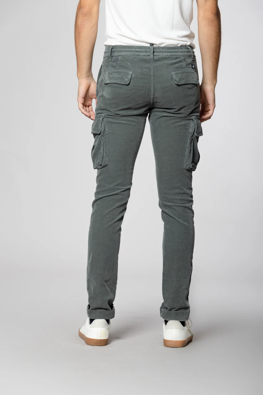 Chile Jogger pantalone cargo uomo in velluto 1500 righe extra slim fit - Image 5