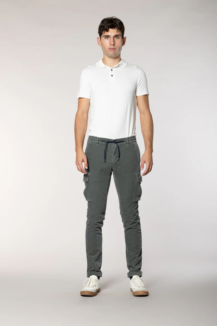 Chile Jogger pantalone cargo uomo in velluto 1500 righe extra slim fit - Image 6