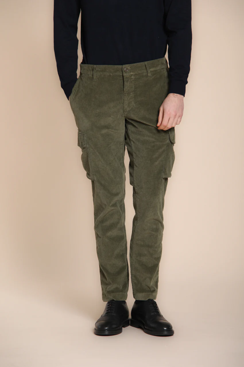 Chile pantalone cargo in velluto costa francia regular fit