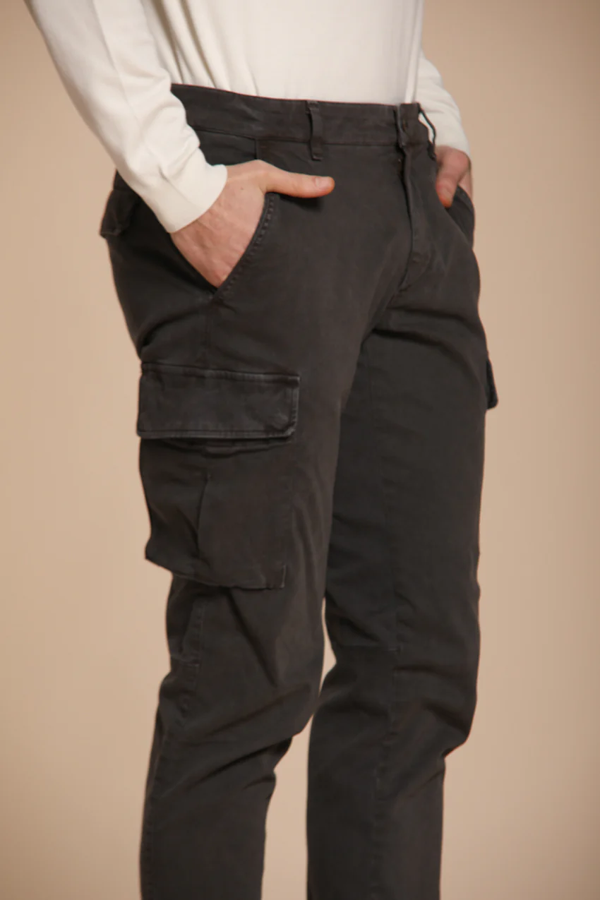 Chile pantalone cargo uomo in gabardina con special washing extra slim fit - Image 2