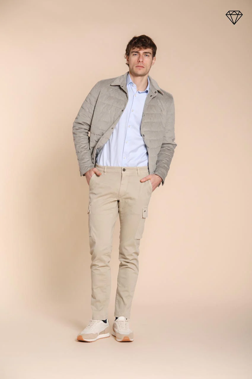 Chile pantalone cargo uomo in gabardina extra slim fit ① - Image 3