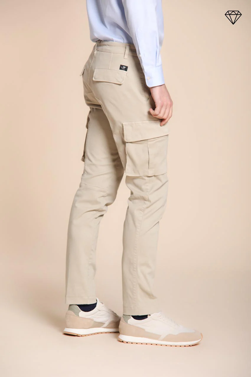 Chile pantalone cargo uomo in gabardina extra slim fit ① - Image 5