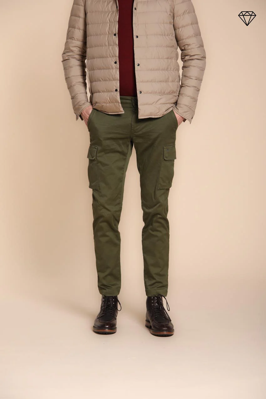 Chile pantalone cargo uomo in gabardina extra slim fit ① - Image 5