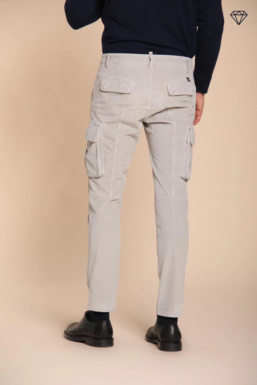 Chile pantalone cargo uomo in velluto 500 righe extra slim fit ① - Image 4