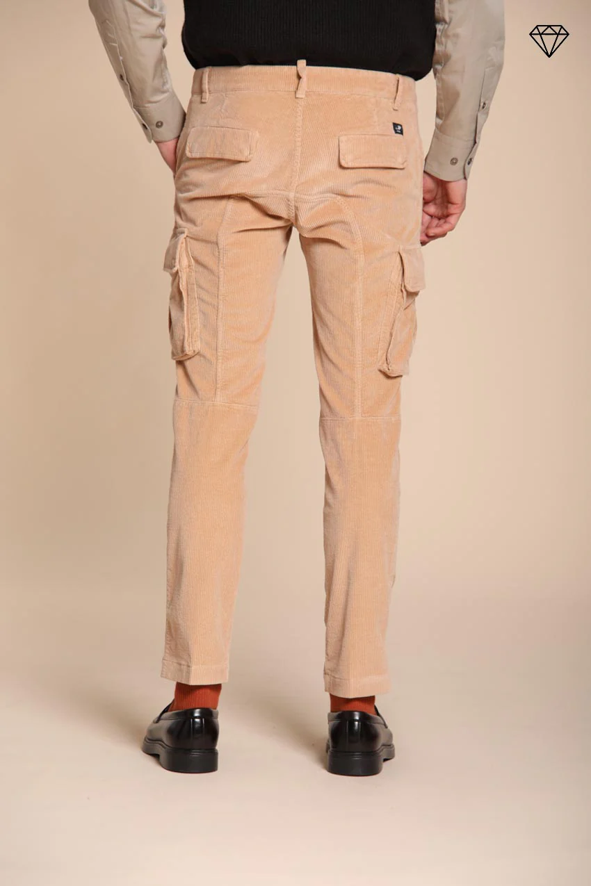 Chile pantalone cargo uomo in velluto 500 righe extra slim fit ① - Image 3