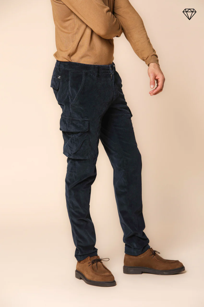 Chile pantalone cargo uomo in velluto 500 righe extra slim fit ① - Image 3