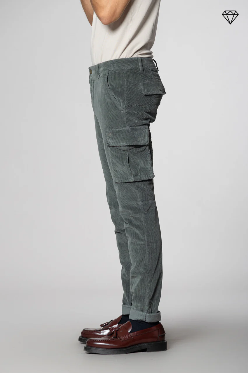 Chile pantalone cargo uomo in velluto 500 righe extra slim fit ① - Image 4