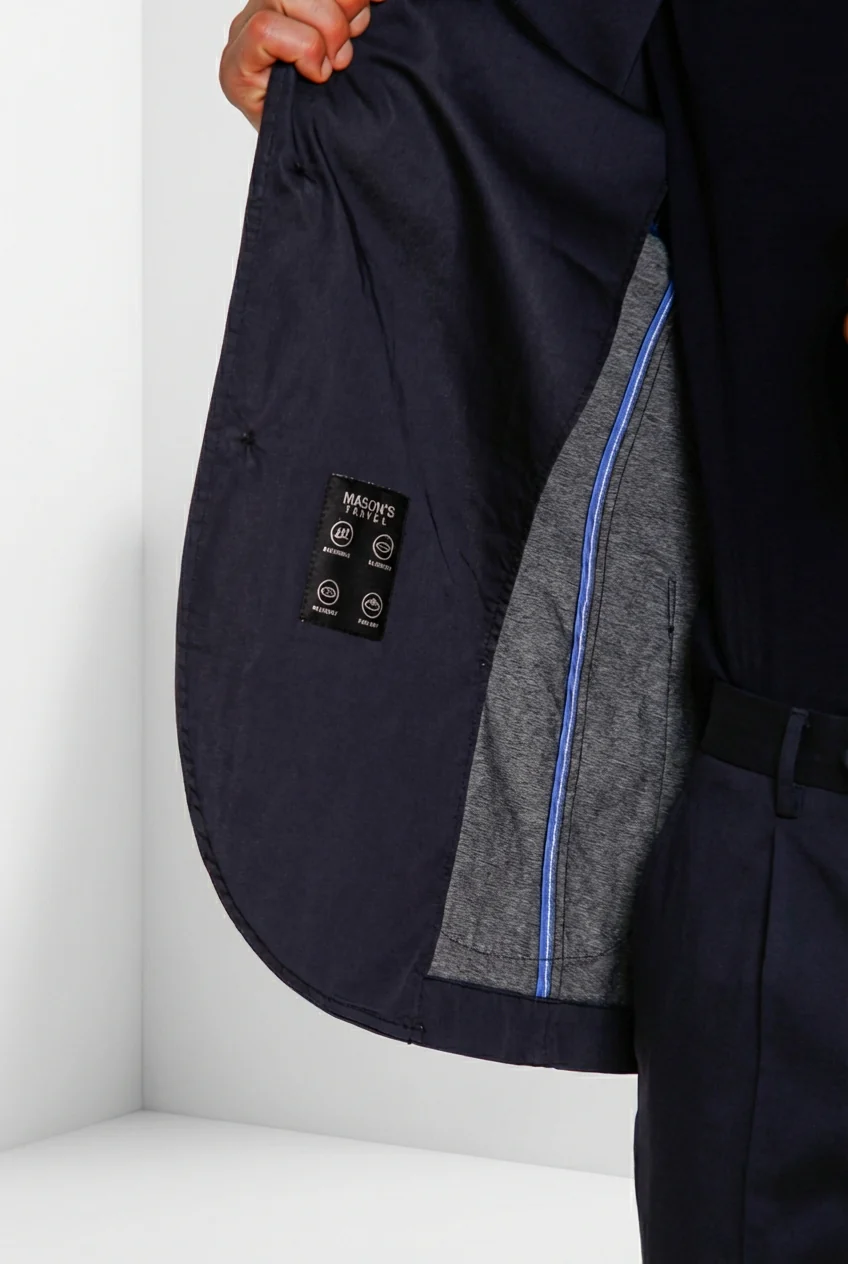 Da Vinci Travel blazer uomo in raso tecnico travel stretch - Image 2