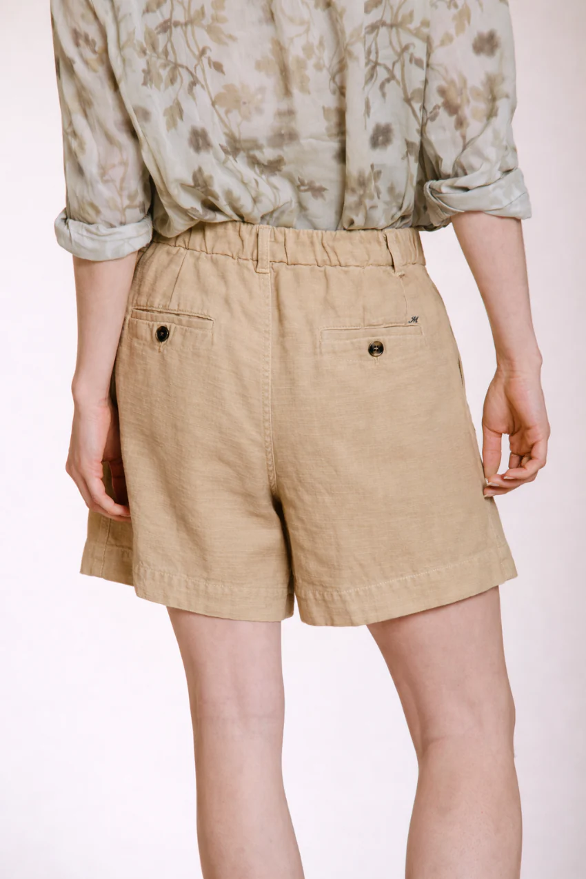 Dallas bermuda cargo donna in cotone fiammato relaxed fit - Image 4