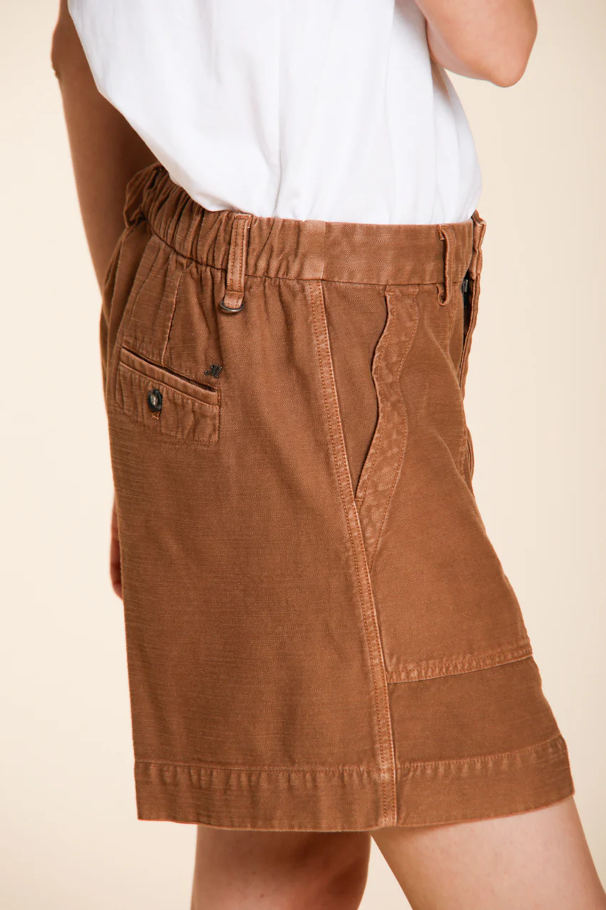 Dallas bermuda cargo donna in cotone fiammato relaxed fit - Image 2