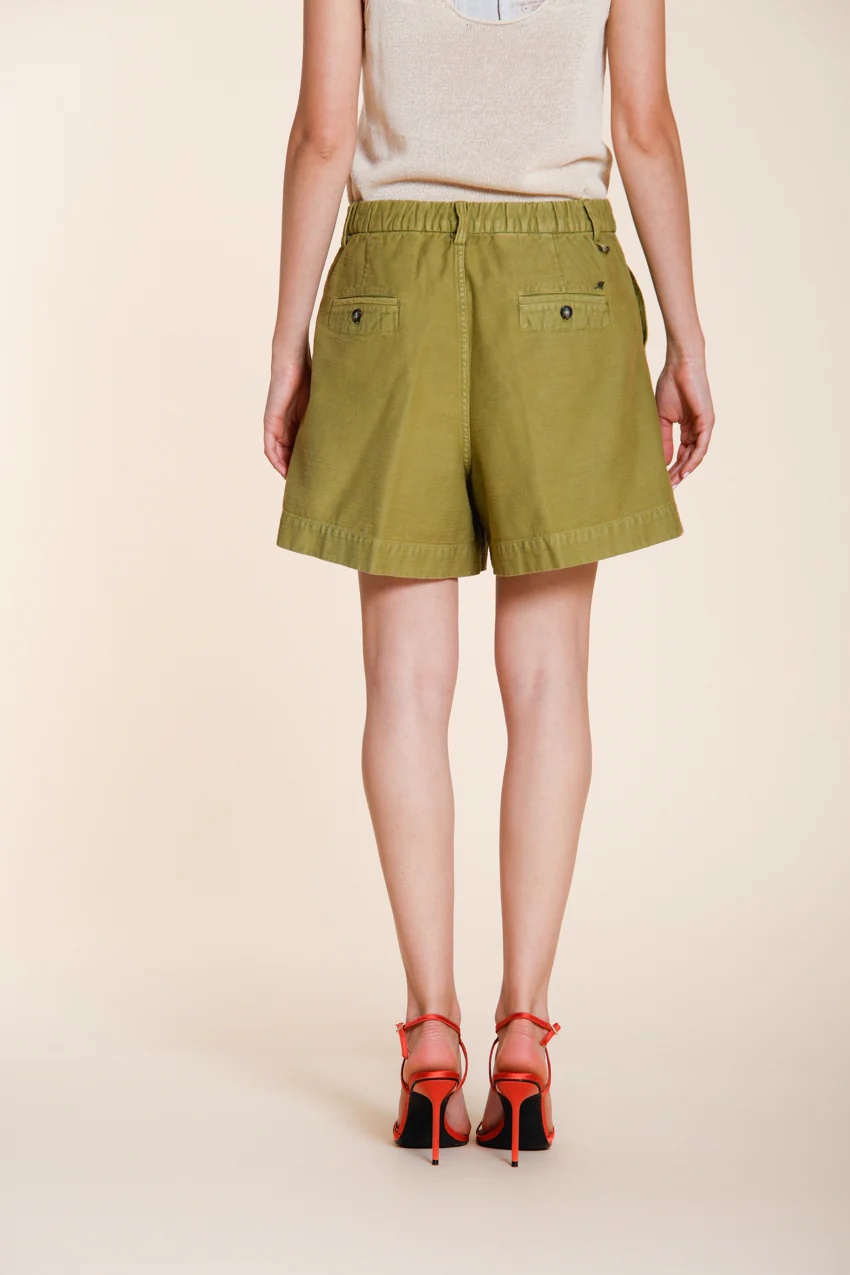 Dallas bermuda cargo donna in cotone fiammato relaxed fit - Image 5
