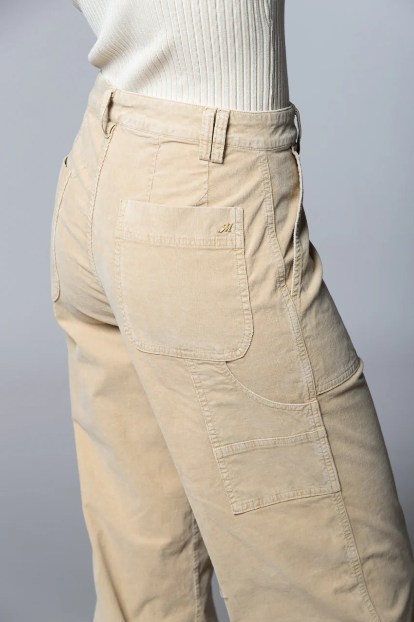 Dallas Wide L pantaloni cargo donna in velluto 1000 righe wide leg - Image 3