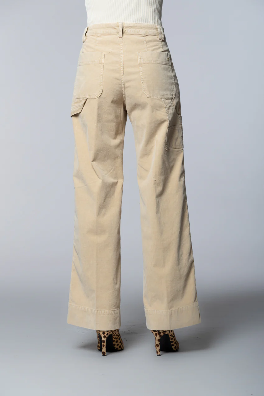 Dallas Wide L pantaloni cargo donna in velluto 1000 righe wide leg - Image 6