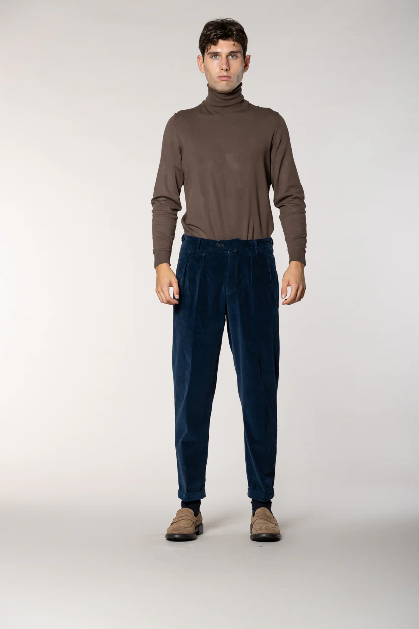 Don Johnson 2 Pinces pantalone chino uomo in velluto 500 righe carrot fit - Image 6