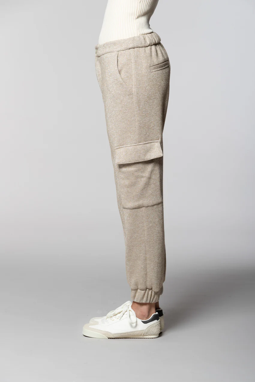 Easy Cargo pantalone cargo donna maglia jersey lurex relaxed fit - Image 5