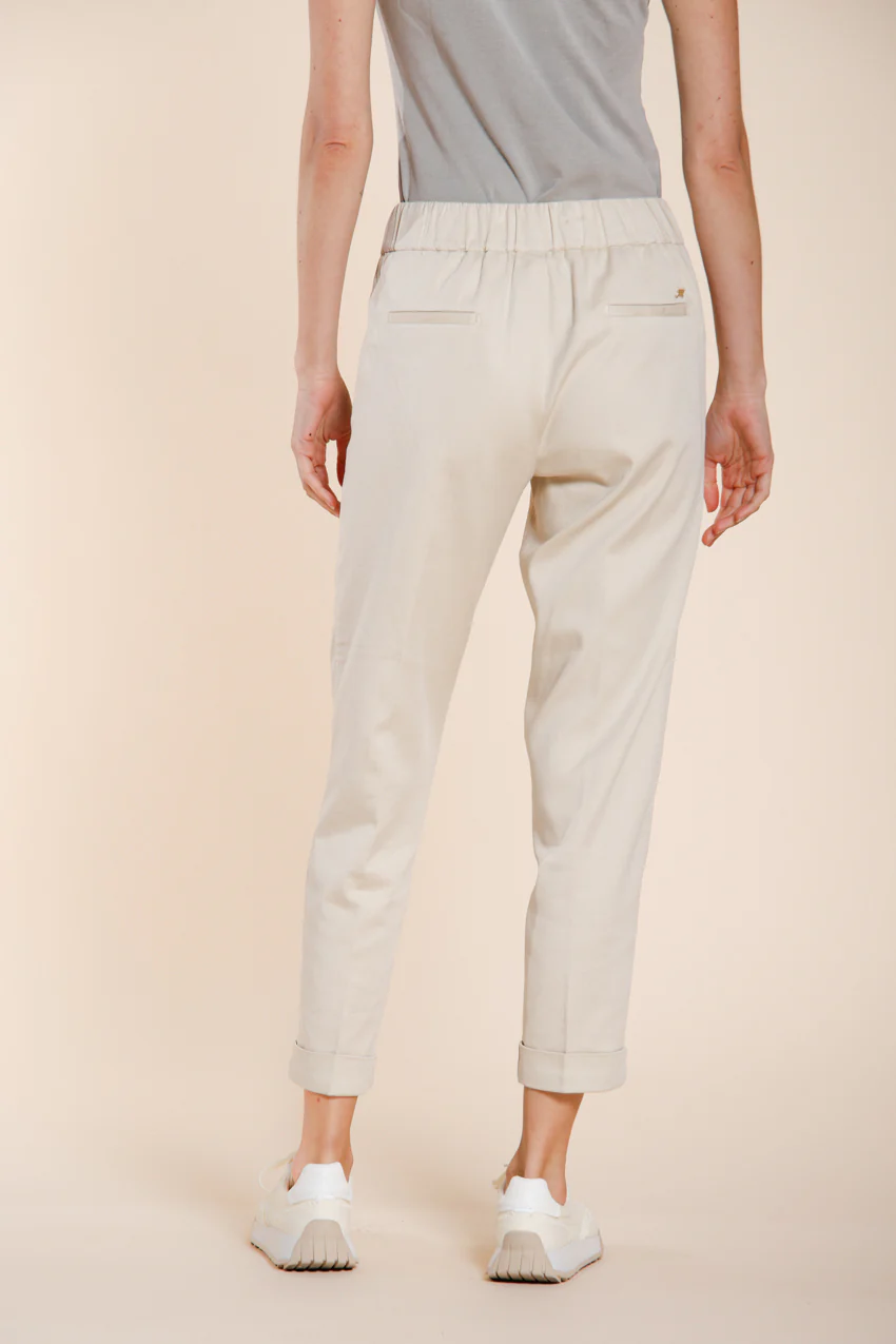 Easy Jogger pantalone chino donna in felpa stretch relaxed fit - Image 5