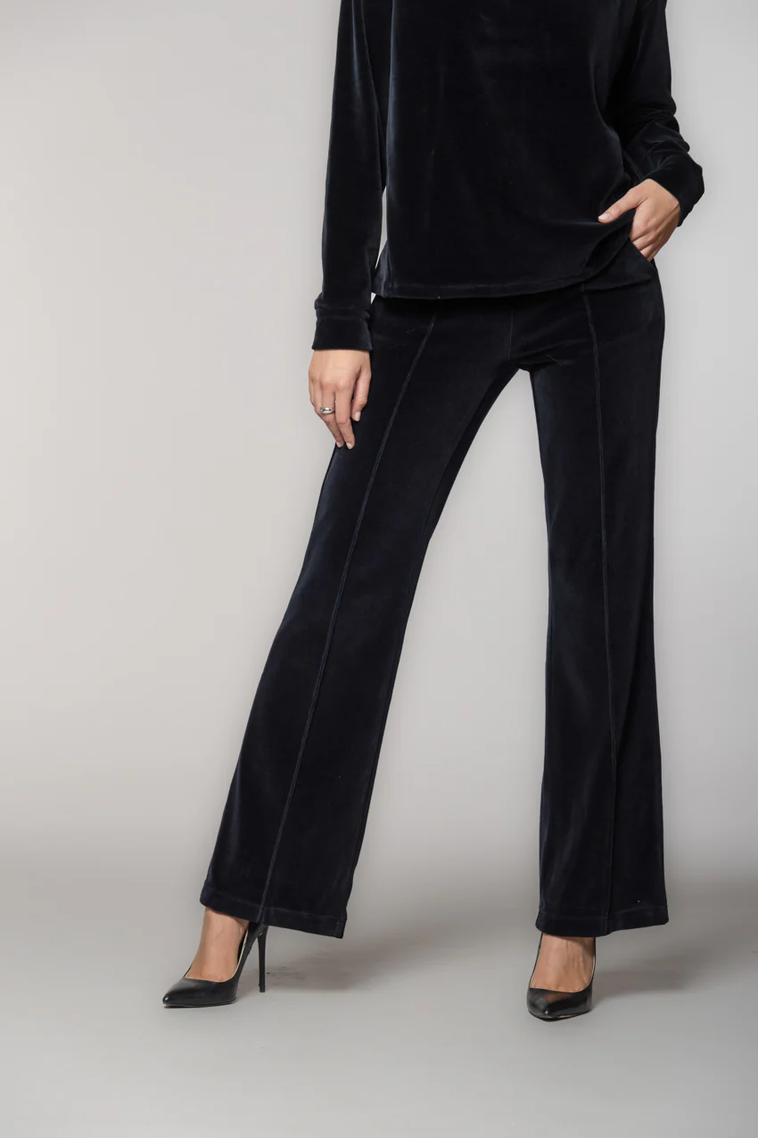 Easy Straight pantalone chino donna in jersey ciniglia straight fit - Image 3