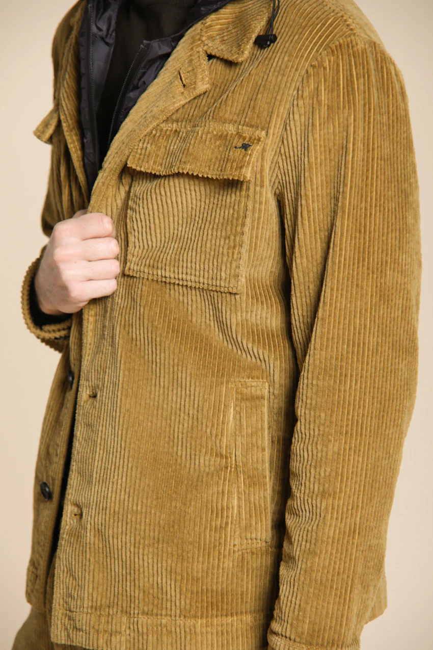 Firenze overshirt uomo in velluto costa larga - Image 3