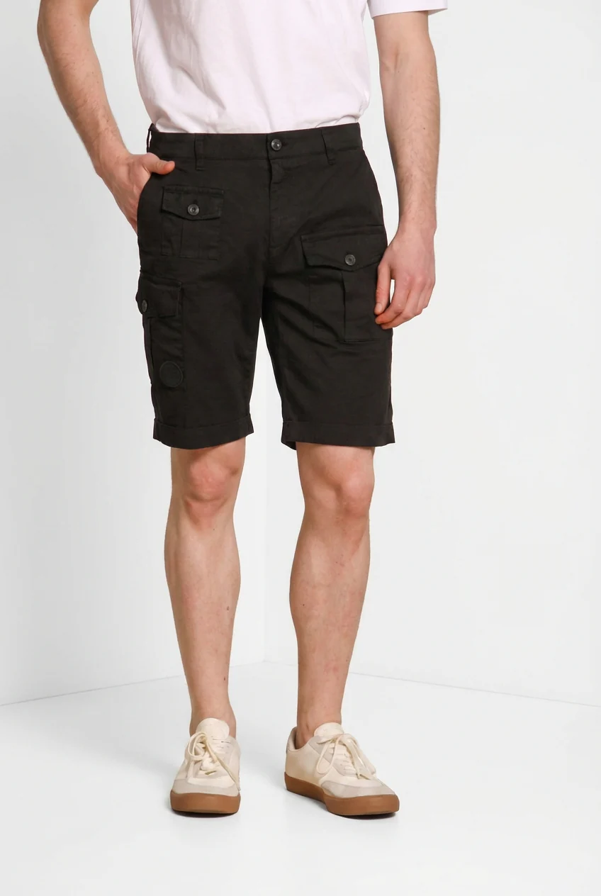 George Coolpocket bermuda cargo uomo in raso stretch logo edition carrot fit ①