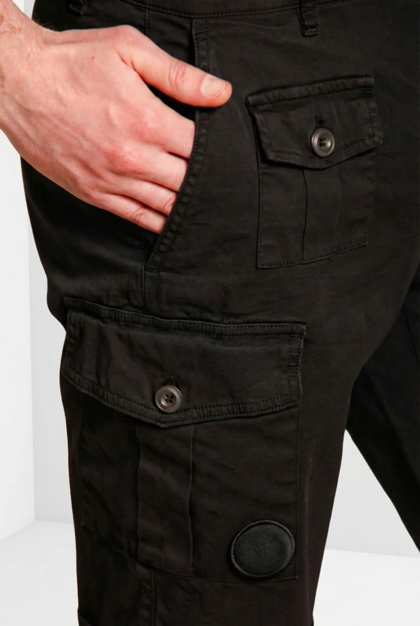 George Coolpocket bermuda cargo uomo in raso stretch logo edition carrot fit ① - Image 2