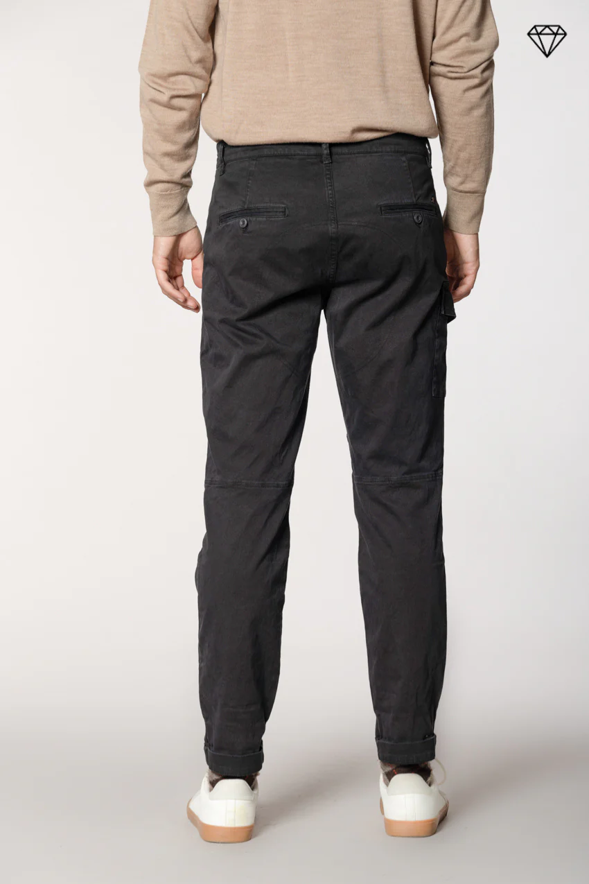 George Coolpocket pantalone cargo uomo in gabardina logo edition carrot fit ① - Image 5