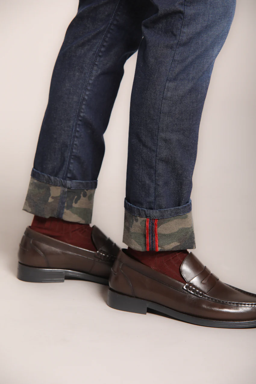Harris pantalone 5 tasche uomo in denim stretch slim fit - Image 3