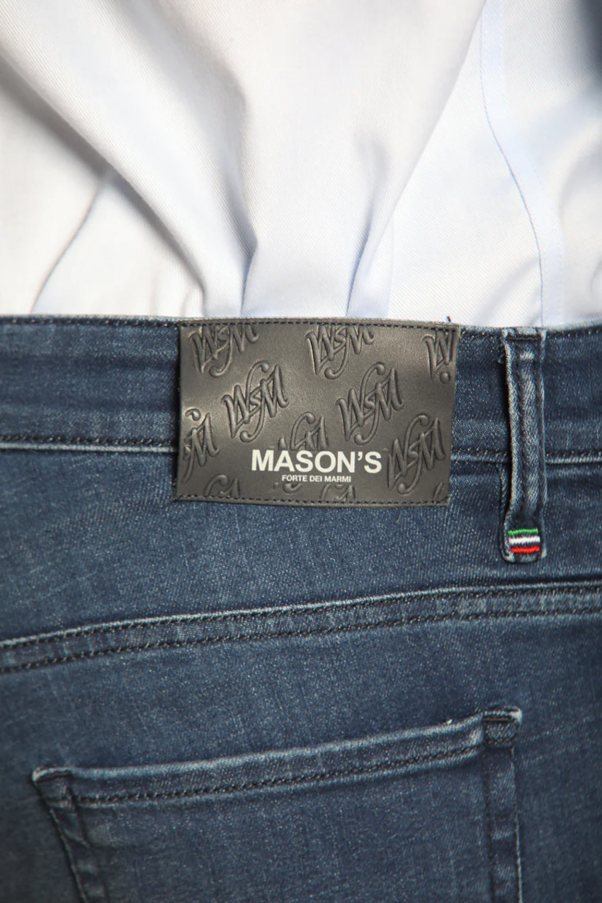 Harris pantalone 5 tasche uomo in denim stretch slim fit - Image 2