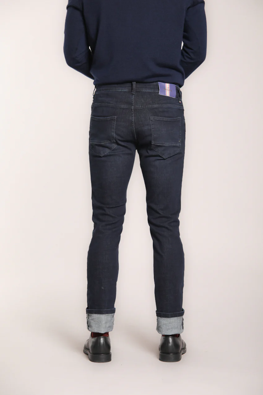 Harris pantalone 5 tasche uomo in denim stretch slim fit - Image 4