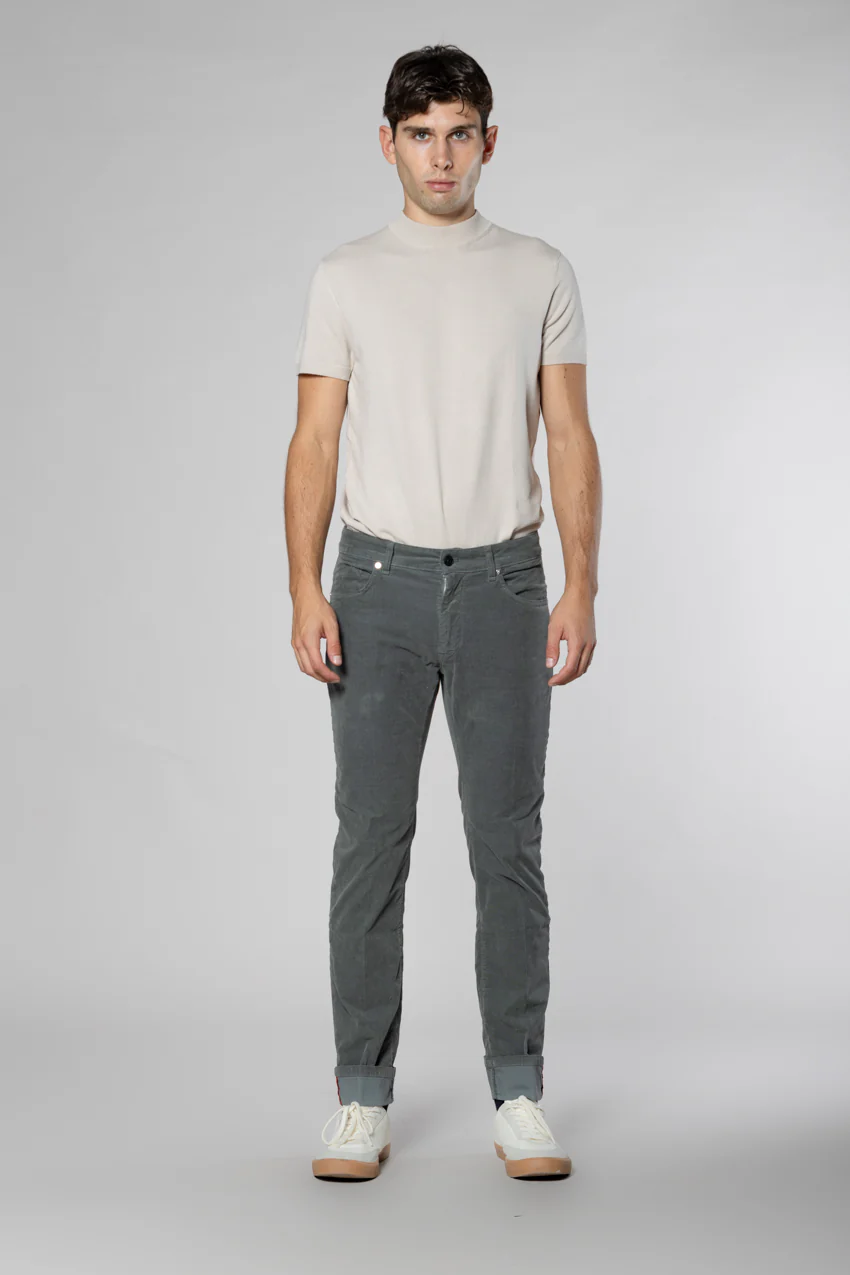 Harris pantalone 5 tasche uomo in velluto 1000 righe slim fit - Image 6