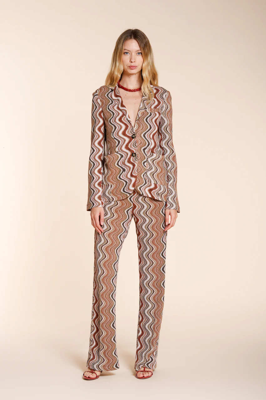 Helena giacca donna in maglia fantasia onda lurex - Image 6