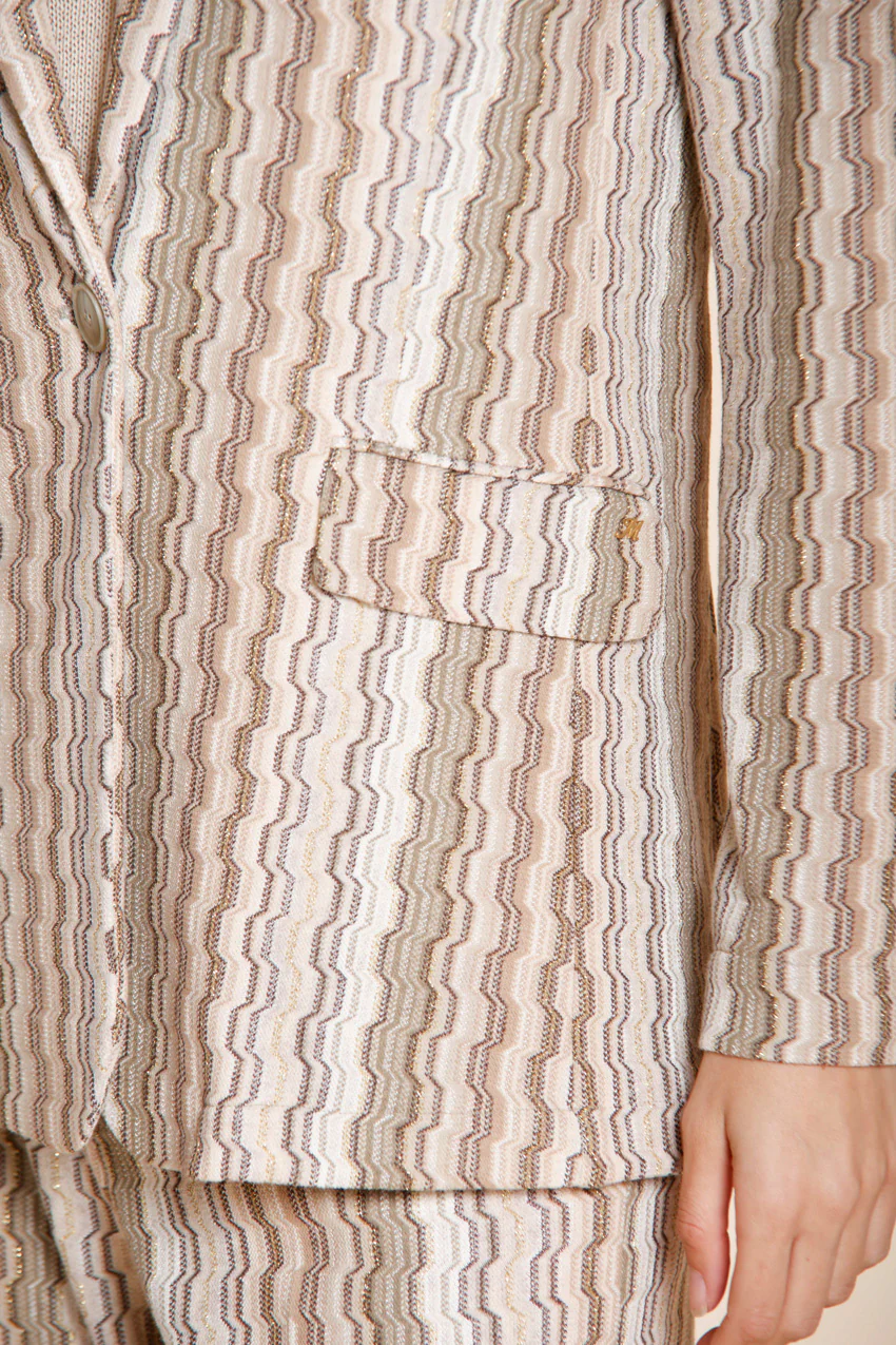 Irene blazer donna in jersey fantasia a righe - Image 3
