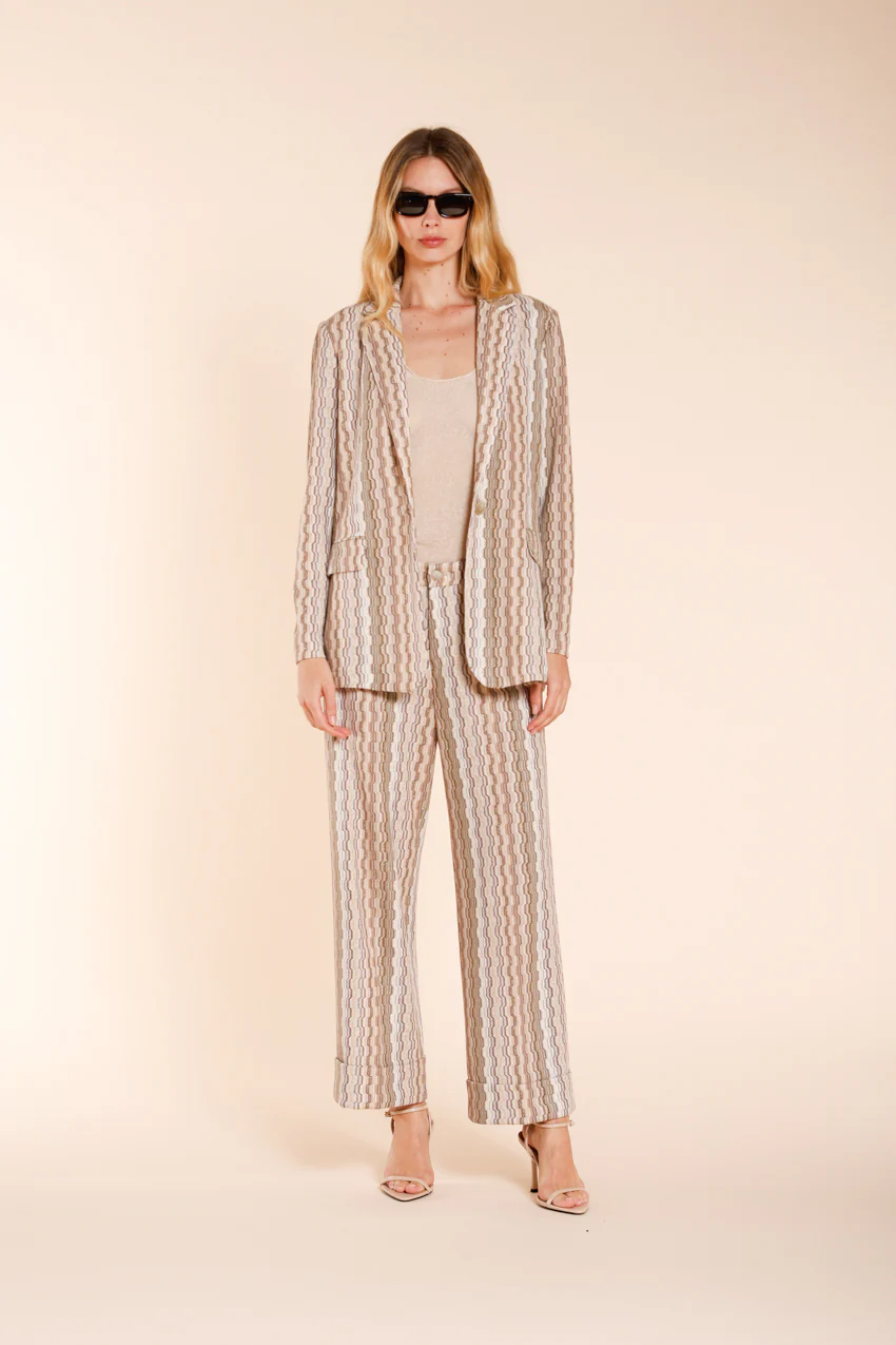 Irene blazer donna in jersey fantasia a righe - Image 4