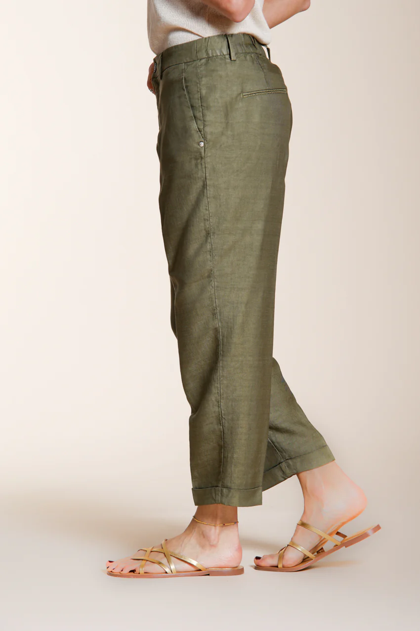 Linda Summer pantalone chino donna in canvas relaxed fit - Image 5
