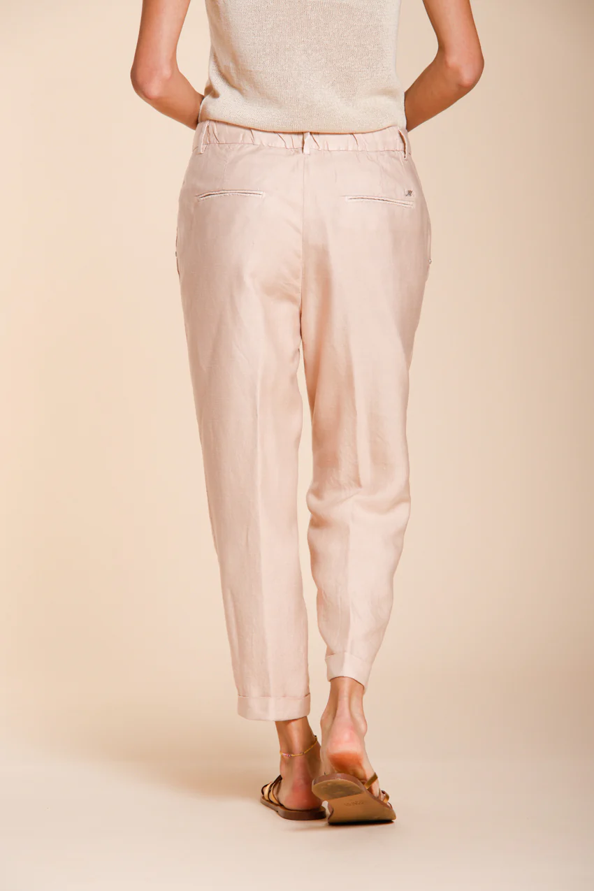 Linda Summer pantalone chino donna in canvas relaxed fit - Image 4