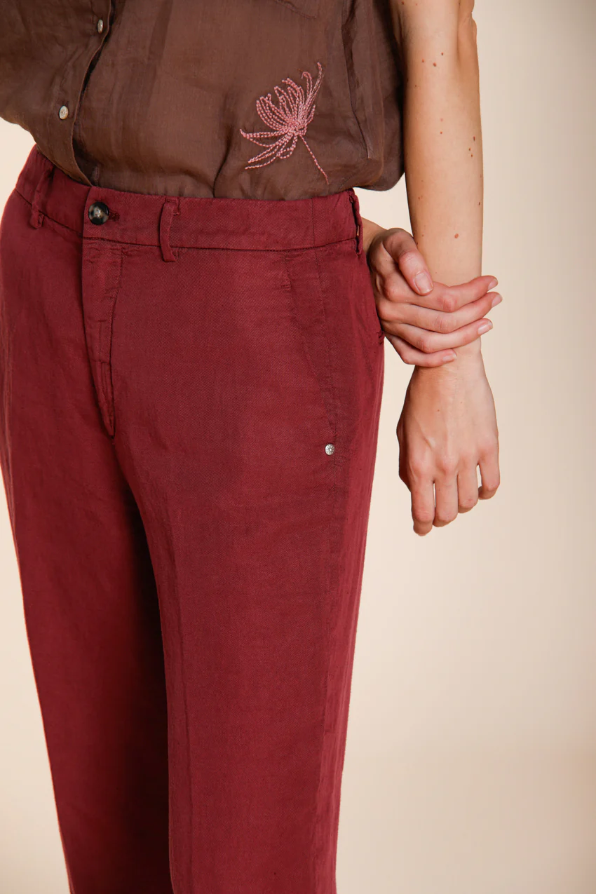 Linda Summer pantalone chino donna in canvas relaxed fit - Image 2
